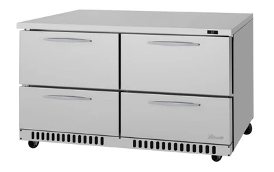 Turbo Air PUR-60-D4-FB-N 14.8 Cu. Ft. Stainless Steel Solid PRO Series Undercounter Refrigerator - 115 Volts