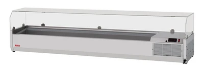 Turbo Air CTST-1800G-13-N 70.88" L Stainless Steel E-Line Countertop Salad Table with Clear Hood - 115 Volts