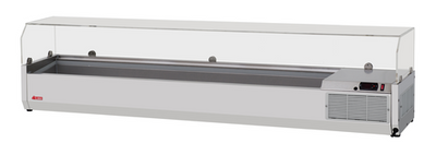 Turbo Air CTST-1800G-13-N 70.88" L Stainless Steel E-Line Countertop Salad Table with Clear Hood - 115 Volts