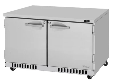 Turbo Air PUR-48-FB-N 11.1 Cu. Ft. Stainless Steel Solid PRO Series Undercounter Refrigerator - 115 Volts