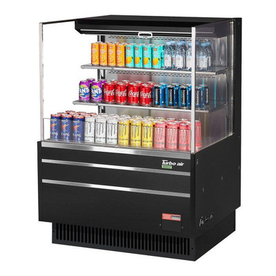 Turbo Air TOM-36L-UF-W(B)-3S-N 11.1 Cu. Ft. Low-Profile Horizontal Open Display Merchandiser - 115 Volts