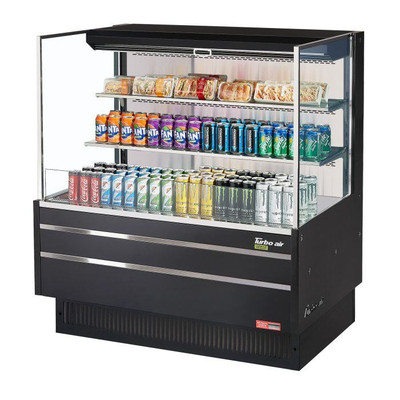 Turbo Air TOM-48L-UF-W(B)-3S-N 15.2 Cu. Ft. Low-Profile Horizontal Open Display Merchandiser - 115 Volts