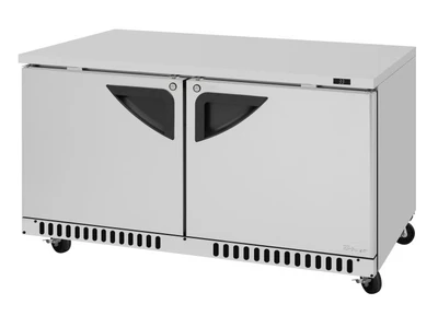 Turbo Air TUR-60SD-FB-N 14.8 Cu. Ft. Stainless Steel Solid Super Deluxe Series Undercounter Refrigerator - 115 Volts