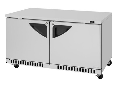 Turbo Air TUR-60SD-FB-N 14.8 Cu. Ft. Stainless Steel Solid Super Deluxe Series Undercounter Refrigerator - 115 Volts