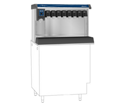 Follett LLC VU155B8RL Vision 150 Lbs. Stainless Steel In-Counter Right Ice Dispense Lever Actuation Ice and Beverage Dispenser - 115 Volts