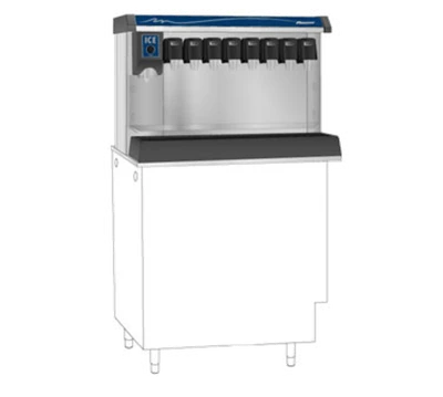 Follett LLC VU155B8RL Vision 150 Lbs. Stainless Steel In-Counter Right Ice Dispense Lever Actuation Ice and Beverage Dispenser - 115 Volts