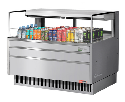 Turbo Air TOM-48L-UFD-S-1S-N 6.3 Cu. Ft. Low-Profile Horizontal Open Display Merchandiser - 115 Volts