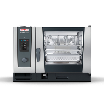 RATIONAL ICC 6-FULL NG 208/240V 1 PH (LM200CG)-QS 42.25&quot; W Natural Gas Countertop iCombi Classic 6-Full Size Combi Oven - 208/240 Volts