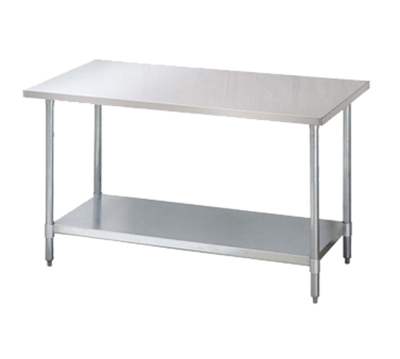 Turbo Air TSW-3030E 30" W x 30" D Stainless Steel 18 Gauge Work Table with Galvanized Undershelf