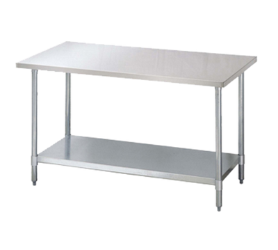 Turbo Air TSW-3030E 30" W x 30" D Stainless Steel 18 Gauge Work Table with Galvanized Undershelf
