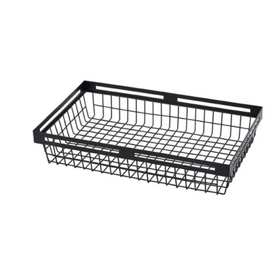 American Metalcraft BNRB159 15&quot; L x 9&quot; W Black Metal Rectangular Basket
