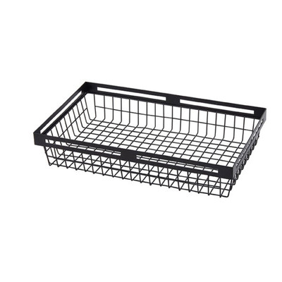 American Metalcraft BNRB159 15" L x 9" W Black Metal Rectangular Basket