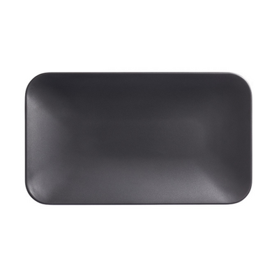 American Metalcraft MCP12BK 12&quot; L Matte Black Rectangular Melamine Platter