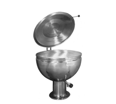 Groen GPT-60 60 Gal. Stainless Steel Pedestal Base Full Jacket Direct Steam Kettle