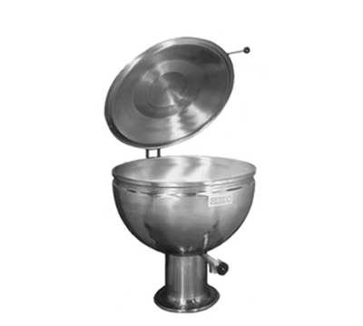 Groen GPT-60 60 Gal. Stainless Steel Pedestal Base Full Jacket Direct Steam Kettle