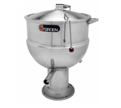 Groen PT-80 80 Gal. Stainless Steel Pedestal Base Direct Steam Kettle