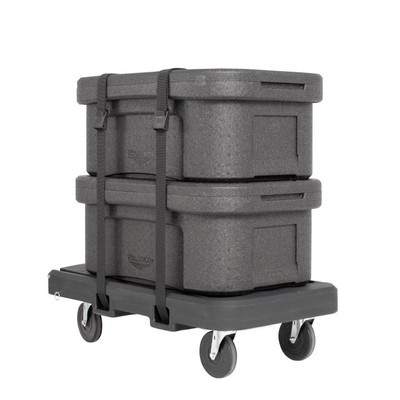 Vollrath 1694 350 Lbs. Heavy-Duty Plastic with 1 1/2" Heavyweight Polypropylene Webbed Straps Utility Dolly