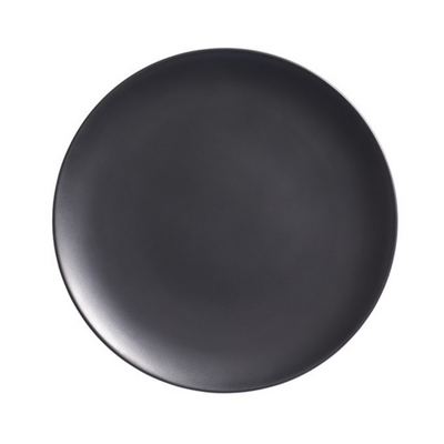 American Metalcraft MCP11BK 11.5&quot; L Matte Black Round Melamine Coupe Plate