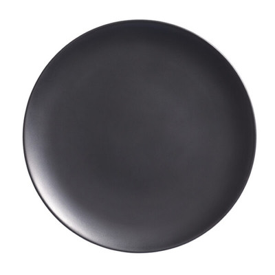 American Metalcraft MCP11BK 11.5" L Matte Black Round Melamine Coupe Plate