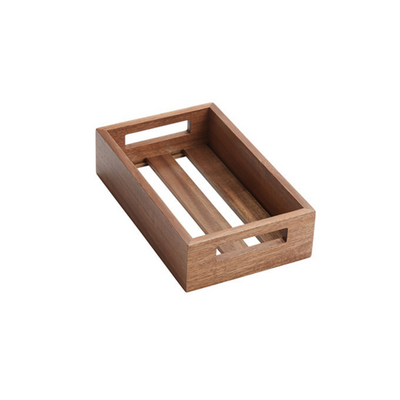 American Metalcraft AWH1 9.88" L Acacia Wooden Crate