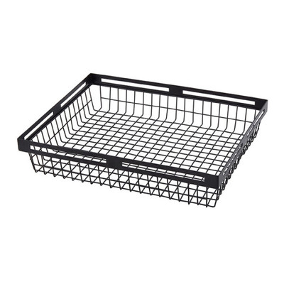 American Metalcraft BNRB1512 15" L x 12" W Black Metal Rectangular Basket