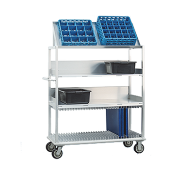 New Age 50802 55.5" L x 25.75" D x 76.5" H All Welded Aluminum Mobile Bussing Station