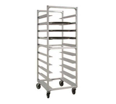 New Age NS893 10 Slides All-Welded Aluminum Mobile Tray Rack for Oval Trays