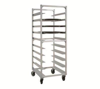 New Age NS893 10 Slides All-Welded Aluminum Mobile Tray Rack for Oval Trays