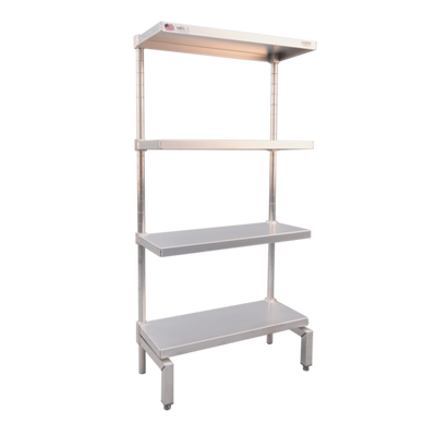 New Age 53314 30" W Aluminum Stationary Order Pick-Up Station Shelving Unit