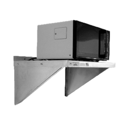 New Age 95634 24&quot; W Aluminum Wall-Mounted Microwave Shelf