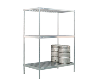 New Age 51020 54" W x 34" D Aluminum Keg Shelf for Top Shelf Only