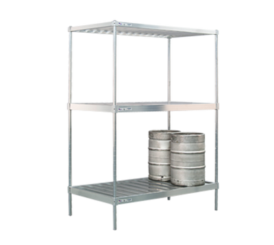 New Age 51020 54" W x 34" D Aluminum Keg Shelf for Top Shelf Only