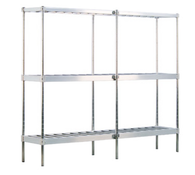 New Age 1289 93" W x 18" D x 76" H Aluminum T-Bar Shelves Keg Rack