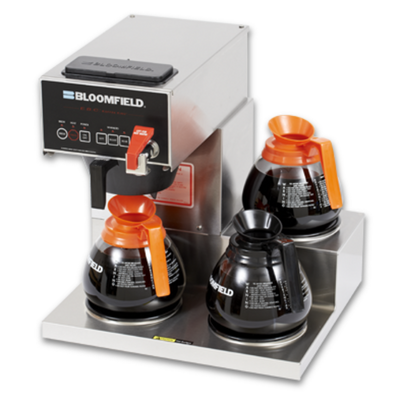 Bloomfield 1072D3F-120V 3 Warmers Single Pour Over Coffee Brewer - 120 Volts