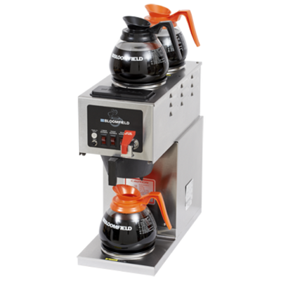 Bloomfield 9016D3F-240V 8.63&quot; W 3 Warmers Stainless Steel Pour Over Integrity Coffee Brewer