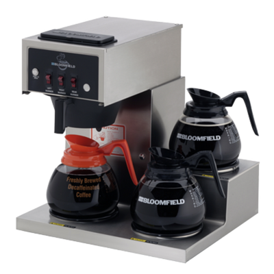 Bloomfield 8571-D3-120V 3 Warmers Single Pour Over Koffee King Decanter Brewer - 120 Volts