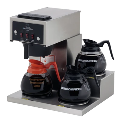 Bloomfield 8571-D3-120V 3 Warmers Single Pour Over Koffee King Decanter Brewer - 120 Volts