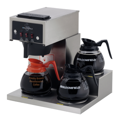 Bloomfield 8571-D3-120V 3 Warmers Single Pour Over Koffee King Decanter Brewer - 120 Volts