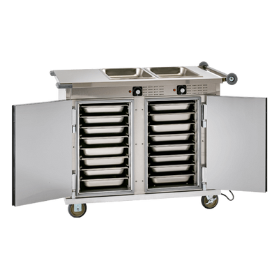 Cres Cor H339264AC 46.75" W Stainless Steel Insulated Mobile Heated Mobile Serving Cart - 120 Volts