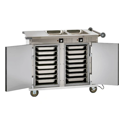 Cres Cor H339264AC 46.75" W Stainless Steel Insulated Mobile Heated Mobile Serving Cart - 120 Volts