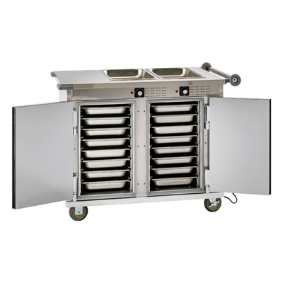 Cres Cor H339264AC 46.75" W Stainless Steel Insulated Mobile Heated Mobile Serving Cart - 120 Volts