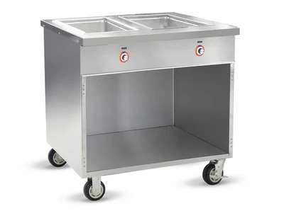 FWE HLC-2W6-1-HWR 34.5" W Stainless Steel Handy Line Serving Cabinet - 120 Volts