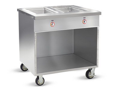 FWE HLC-2W6-1-HWR 34.5" W Stainless Steel Handy Line Serving Cabinet - 120 Volts
