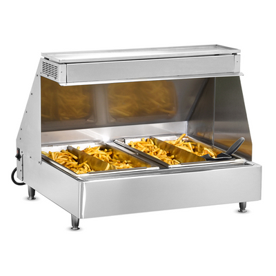 FWE HMC-1220-2-FD 28" W Stainless Steel Countertop Ceramic Dump Station - 120 Volts