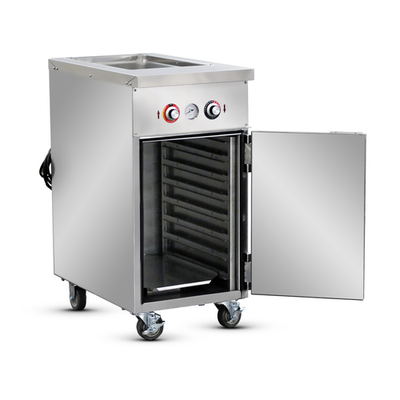 FWE HLC-1W6-7H-7-DRN 17" W Stainless Steel Handy Line Serving Cabinet - 120 Volts