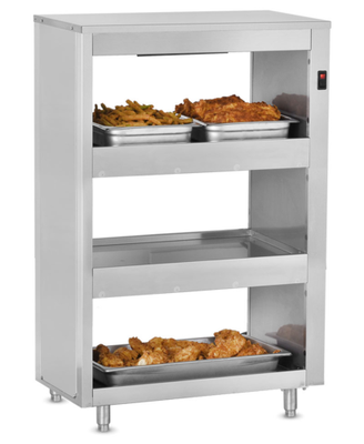 FWE HHS-IR-3-1220-3 24.75" W Stainless Steel Infrared Heated Holding Shelves - 120 Volts