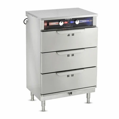 FWE PHTT-3DR-6SL 26.5" W Stainless Steel Free Standing Clymate IQ Heated Holding and Humidified Drawer - 120 Volts