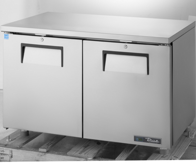True TUC-48C-HC Stainless Steel 2 Sections Undercounter Refrigerator - 115 Volts