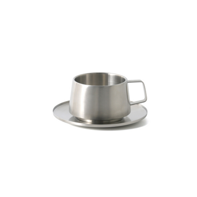 FOH DCS071BSS23 11 Oz. Silver Round Stainless Steel Bevel Cup