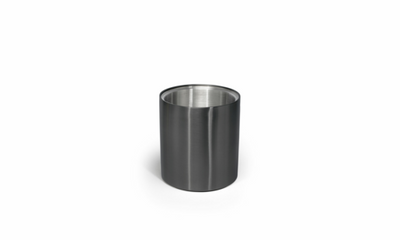 FOH RIB044BKS21-BTM 2 Qt. Matte Black Stainless Steel Round Tokyo Wine or Champagne Chiller